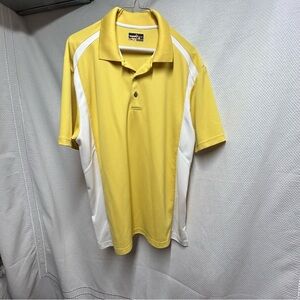 Grand Slam Yellow and White Polo Shirt Athletic Performance‎